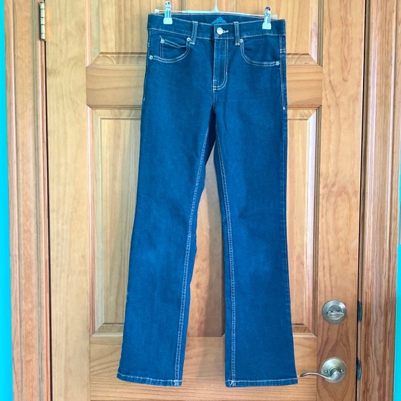Boy’s size 14 Thereabouts gently used bootcut blue jeans with adjustable waist - Picture 1 of 7
